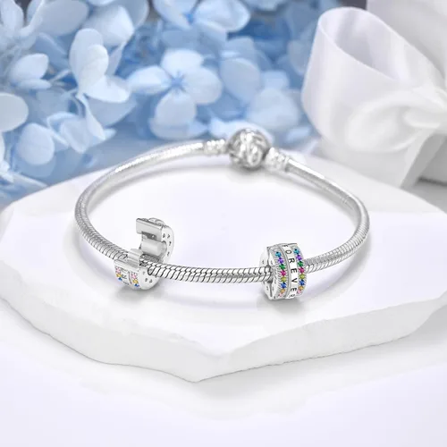 Vista 5 de DALARAN Cuentas de tapón para pulseras Pandora, clip espaciador, pulsera