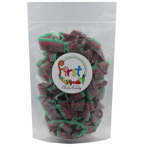 Vista 3 de Cintas de gomitas ácidas de colores variados (sandía, 2 LB)