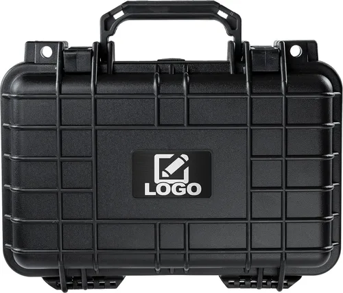 Vista 2 de Eylar Caja rígida para equipo de protección y cámara con placa de logotipo personalizada, caja seca impermeable con espuma de 11.6 pulgadas, 8.3