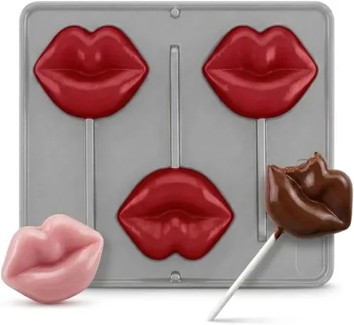 Vista 5 de Molde de caramelo de chocolate Lollipop para labios 3304