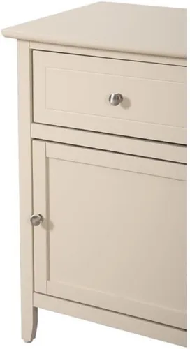Vista 7 de Glory Furniture Izzy Mesita de noche de madera maciza con 1 cajón/1 puerta, color beige