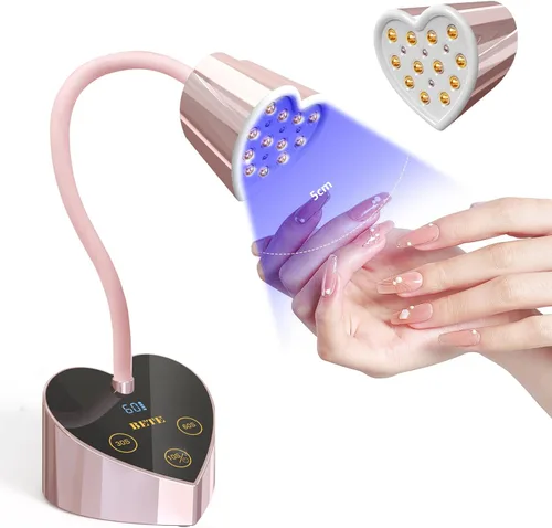 Vista 8 de BETE Mini lámpara de uñas UV, esmalte de uñas de gel de curación flash, lámpara de uñas LED UV plegable de 360° con sensor inteligente, USB portátil