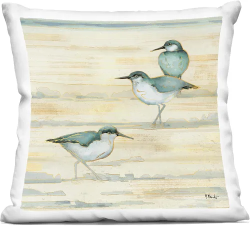 Vista 16 de Stupell Industries Paul Brent - Almohada de natación azul con diseño de tortuga marina y contorno de coral, 18 x 18 pulgadas