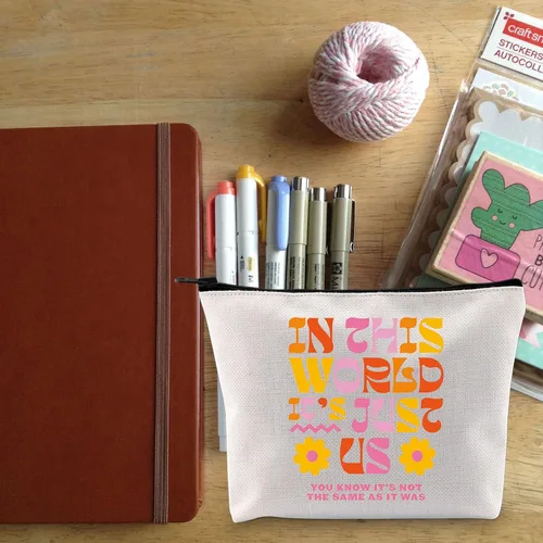 Vista 5 de BLUPARK Bolsa de maquillaje inspirada en el cantante, álbum de mercancía para cantante, bolsa de maquillaje para cantante, regalo para fanáticos