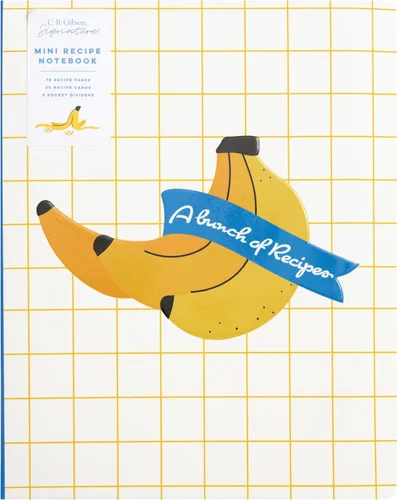 Vista 2 de C.R. Gibson Colección Bunch of Bananas - Papelería con dibujos divertidos para la cocina, 7.25 x 9 pulgadas, mini cuaderno de recetas