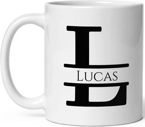 Vista 31 de Taza de café personalizada con monograma, letra inicial A personalizada para mujeres, hombres, niñas, niños, papás, mamás amigos, taza de café