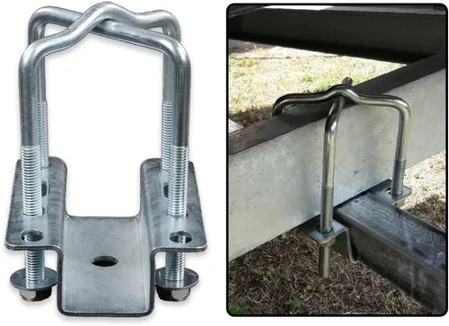Vista 4 de PIT66 Kit de pernos en U para poste guía de remolque de barco Galvanized Universal Mounting Hardware for Boat Trailer Guides Compatible with Kia