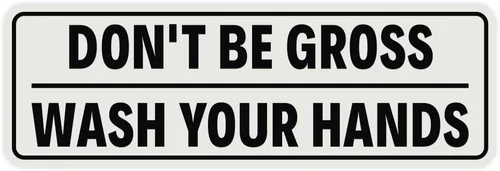 Vista 11 de Letrero de puerta o pared con texto en inglés "Don't Be Gross ("No seas gros") con texto en inglés "Don't Be G