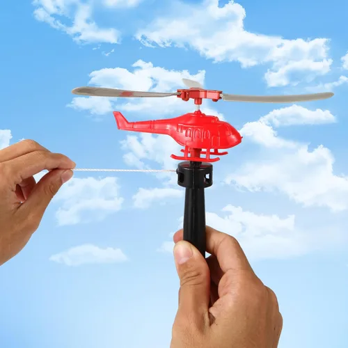 Vista 2 de VETE Paquete de 8 aviones de juguete volador helicóptero para niños pequeños, helicóptero giratorio de 360° juguetes de avión para niños y niñas
