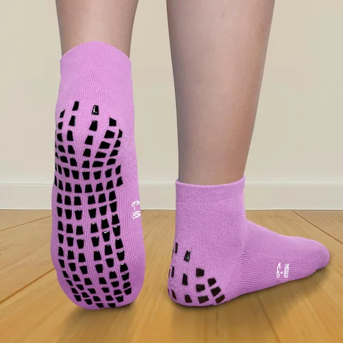 Vista 5 de Raigoo Calcetines de agarre para niños (4 a 16 años), calcetines deportivos acolchados para hospital para niños y niñas