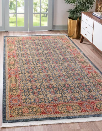 Vista 15 de Unique Loom Palace Collection - Alfombra de área Jefferson (2 pies x 3 pies 1 pulgada, rectangular, crema/caramelo)