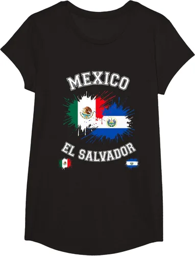 Vista 3 de Camiseta de recuerdo de la bandera vintage de El Salvador de México