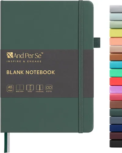 Vista 22 de ⩓ Per Se Cuaderno de Diario con Líneas (3 Paquetes), 160 Páginas Papel Grueso 100GSM, A5 Tapa Dura Cuadernos con Rayas Universitarias para Escribir