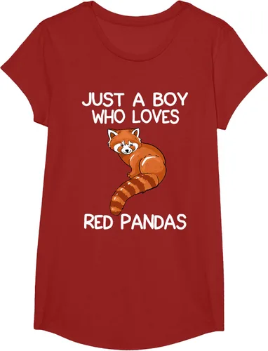 Vista 78 de Just A Boy Who Loves Red Pandas Gift - Camiseta con diseño de panda roja, Negro, S