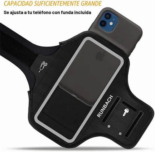 Vista 5 de Brazalete para iPhone 16 Pro Max/16 Plus/15 Pro Max/15 Plus/iPhone 14 Pro Max/14 Plus/13 Pro Max/12 Pro Max/11 Pro Max/Xs Max, banda de ejercicio