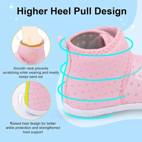 Vista 3 de JOINFREE Zapatillas transpirables para bebés y niñas, zapatos antideslizantes para primeros pasos, zapatos para cuna, zapatos descalzos para bebés