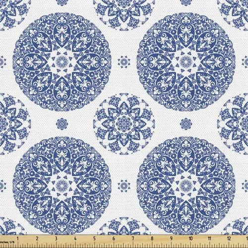 Vista 8 de Ambesonne - Tela multicolor con estampado digital por yarda