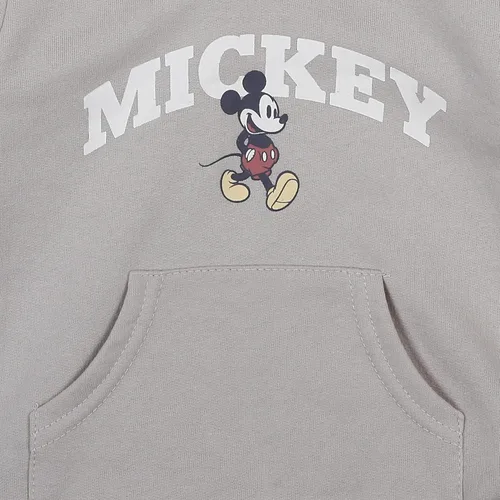 Vista 4 de Disney Mickey Mouse Baby Boys - Conjunto de sudadera con capucha y pantalones para bebés - Beige
