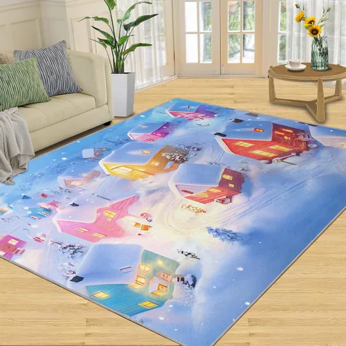 Vista 23 de Cyberpunk Rugs for Bedroom, Neon Head Area Rug, Neon Art Rugs for Living Room, Indoor Non-Slip Rug, Machine Washable Carpet for Front Entrance Floor