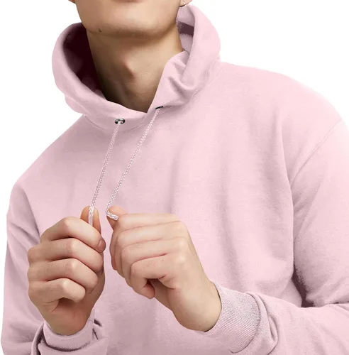 Vista 3 de Hanes - Sudadera con capucha EcoSmart para hombre Rosa pálido