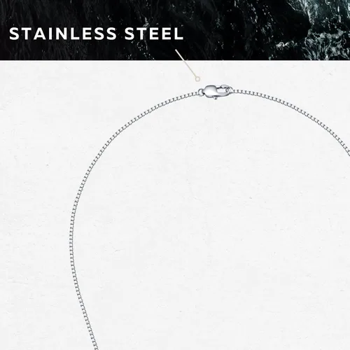 Vista 4 de Collar para hombre Collar con colgante en L Unisize L cadena de acero inoxidable para hombres y mujeres, collares geniales, cadena alternativa