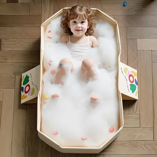 Vista 4 de Bañera plegable para bebé, tubo de baño para bebé con base antideslizante, tubo portátil para bebé recién nacido a niño pequeño