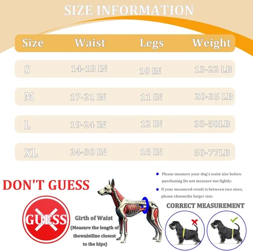 Vista 2 de Arneses tipo halter para perros, arnés de elevación ajustable para perros grandes, cabestrillo para perros medianos, soporte de pierna trasera
