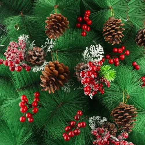 Vista 4 de 25 conos de pino natural de Navidad de 0.8 a 3.6 pulgadas, adornos colgantes para el hogar, vacaciones, manualidades, etiqueta de regalo, árbol