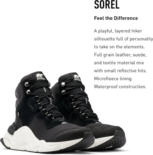 Vista 3 de Sorel Botas Kinetic RNEGD Conquest para mujer, botas de invierno de cuero impermeables