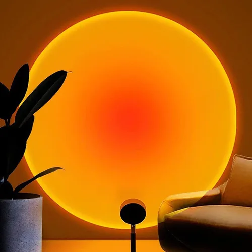 Vista 9 de Balkwan Lámpara de Piso con Proyección de Puesta de Sol, Lámpara Nocturna Led con Soporte Ajustable de 140cm, Rotación de 360 Grados, Luz de Red