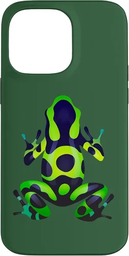 Vista 21 de Green & Black Poison Dart Frog Colored Exotic Amphibian Pet Case for iPhone 16