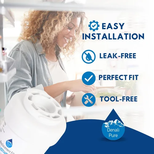 Vista 6 de Paquete de 2 filtros de agua de repuesto para refrigerador Hotpoint HSM25GFRESA - Compatible con Hotpoint MWF, MWFP cartucho de filtro de agua