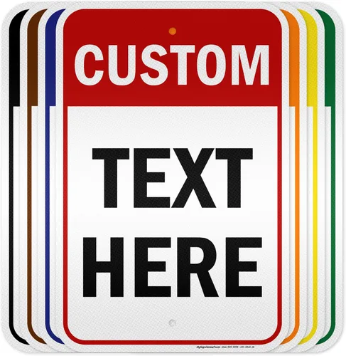 Vista 19 de Cartel personalizado, cartel personalizado para negocios, uso en interiores/exteriores. 7x10 pulgadas, aluminio 0.040 libre de óxido, resistente a