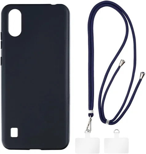 Vista 11 de Estuche y cordón para ZTE Blade A5 2020 - transparente+negro Funda transparente + cordón negro