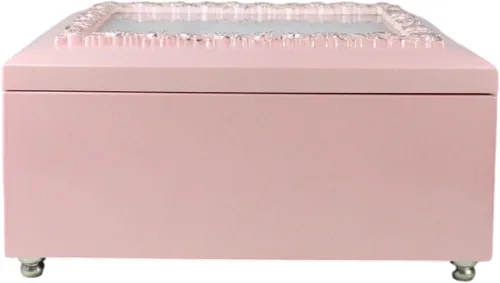 Vista 5 de Ebros Gift Cottage Garden To My Ballerina You've Danced Into Our Hearts Burlwood rosa con flores Scrollwork Barinket Wind Up Caja de música