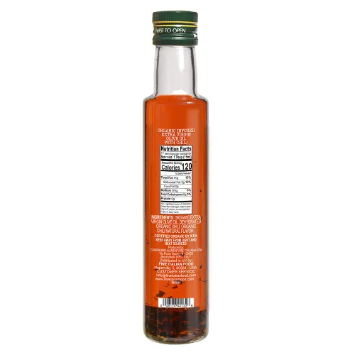 Vista 4 de Mantova - Aceite de oliva extra virgen orgánico con sabor a chile, 8.5 onzas líquidas