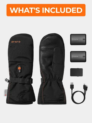 Vista 7 de ORORO Guantes calefactados para mujeres y hombres, guantes calefactados recargables para esquí, senderismo y manos artríticas