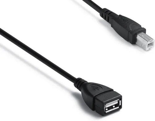 Vista 6 de YOUOWO Paquete de 2 cables USB 2.0 A hembra a USB B macho para cable de conexión extensor de impresora, adaptador USB_A/F-USB_B/M