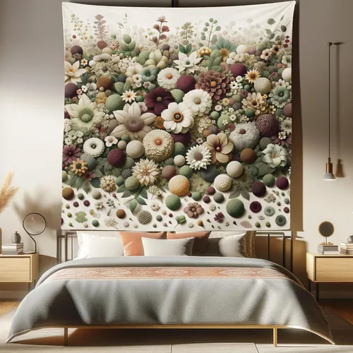 Vista 10 de Ambesonne Tapiz de hongos, atmósfera psicodélica, escena astral estrellada con motivos orientales trippy, decoración de tela para colgar en la pared