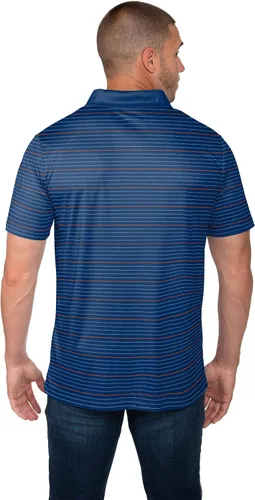 Vista 2 de FOCO Mens NFL Team Logo Striped Polyester Polo Short Sleeve Shirt