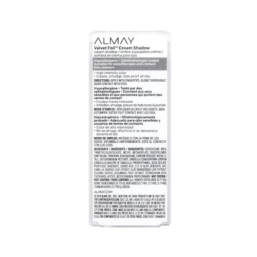 Vista 3 de Almay Velvet Foil Cream Shadow, End Game, 0.36 fl. oz., sombra de ojos metálica
