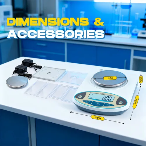 Vista 7 de CGOLDENWALL Báscula de laboratorio de alta precisión Balanza electrónica analítica digital Báscula de precisión de laboratorio Báscula de joyería