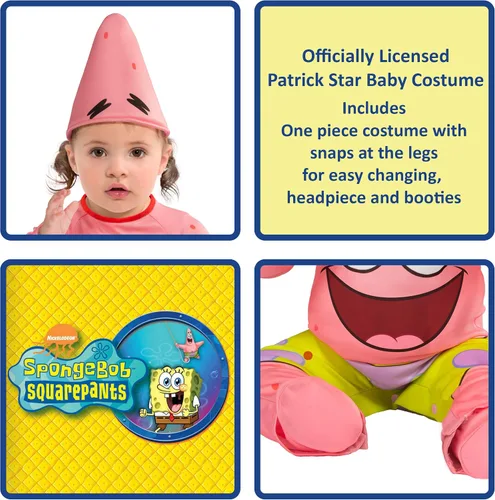 Vista 2 de Rubie's Mameluco de disfraz de Bob Esponja para bebés y niñas