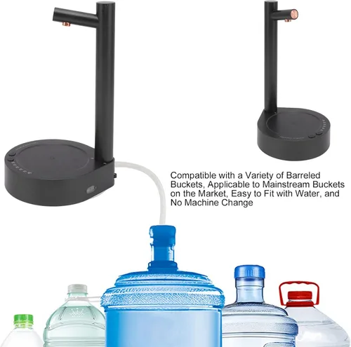 Vista 5 de Cryfokt Dispensador de agua, dispensador de jarra de agua eléctrica de carga de 1800 mAh, dispensador de botella de agua eléctrica de 6 engranajes