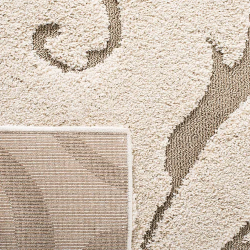 Vista 6 de SAFAVIEH Florida Shag Collection - Alfombra decorativa, 2 x 3 pies, color crema y beige, diseño de volutas, no desprende pelusa y fácil de limpiar