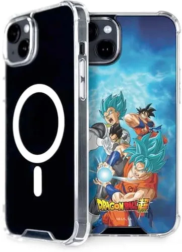 Vista 5 de Skinit Funda para teléfono compatible con MagSafe iPhone 15, diseño oficial de Dragon Ball Super Goku