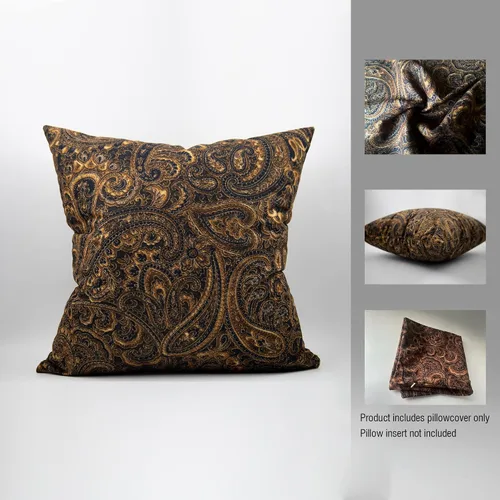 Vista 2 de Funda de cojín decorativa con cremallera oculta para sofá de casa, diseño cuadrado de 16 x 16 pulgadas