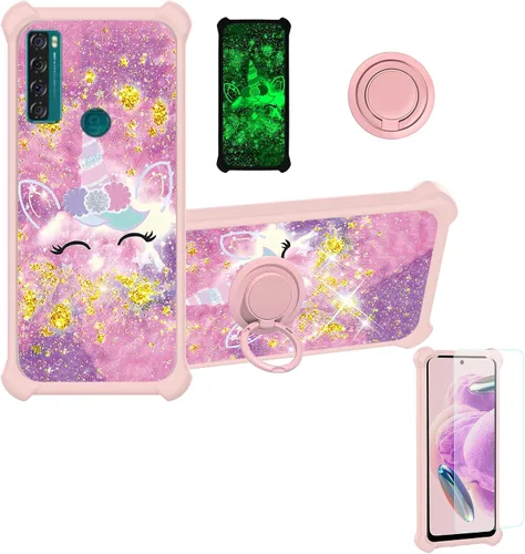 Vista 78 de jioeuinly JSF-DJS - Funda compatible con Nothing Phone 2a con protector de pantalla de vidrio templado, policarbonato duro + silicona suave, soporte