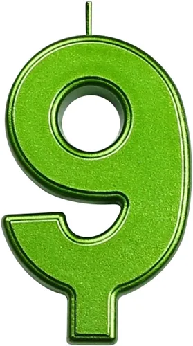 Vista 160 de DERVENTA Vela Grande de Cumpleaños Número 3D Verde Luminoso de 3.7 Pulgadas Celebración de Fiesta Aniversario Decoración Adorno para Pastel 1 Pieza