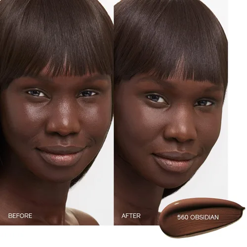Vista 3 de Shiseido Synchro Skin Radiant Lifting Foundation SPF 30 - Cobertura media a completa, para construir, hidratación 24 horas, resistente a Obsidiana